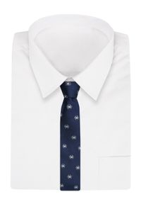 Krawat Alties (7 cm) - Znaki Zodiaku: RAK. Kolor: niebieski. Materiał: tkanina. Styl: elegancki, wizytowy #2