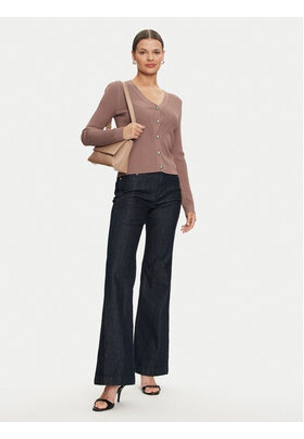 Guess Kardigan Kailey W4GR41 Z2U00 Beżowy Regular Fit. Kolor: beżowy. Materiał: syntetyk, wiskoza
