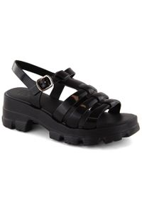 zaxy - Komfortowe sandały damskie pachnące gumowe czarne Zaxy NN285039. Kolor: czarny. Materiał: guma