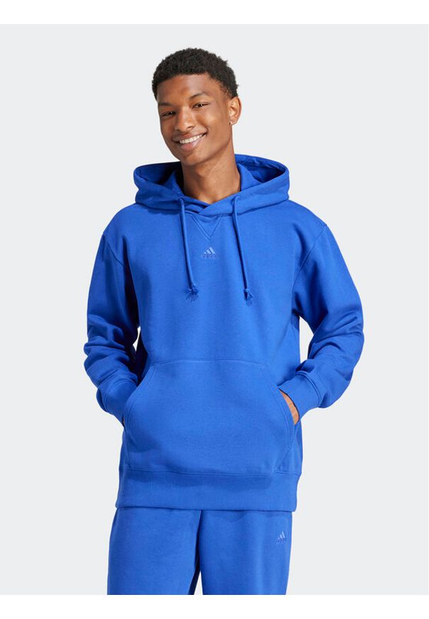Adidas - adidas Bluza ALL SZN IX3950 Niebieski Loose Fit. Kolor: niebieski. Materiał: bawełna