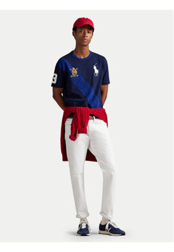 Polo Ralph Lauren T-Shirt 710981767003 Granatowy Regular Fit. Typ kołnierza: polo. Kolor: niebieski. Materiał: bawełna