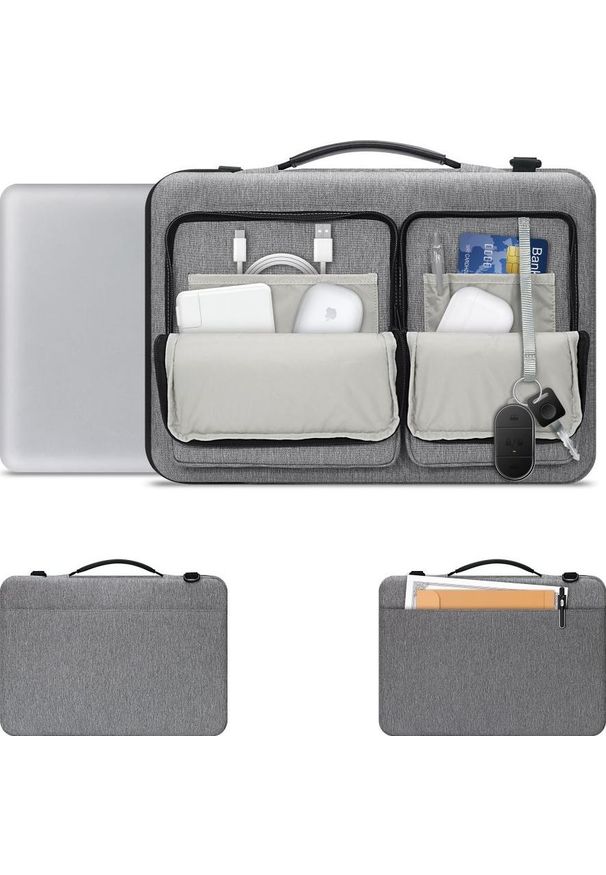 TECH-PROTECT - Torba Tech-Protect Defender Bag Laptop 15-16 szary. Kolor: szary. Materiał: materiał. Styl: elegancki, casual