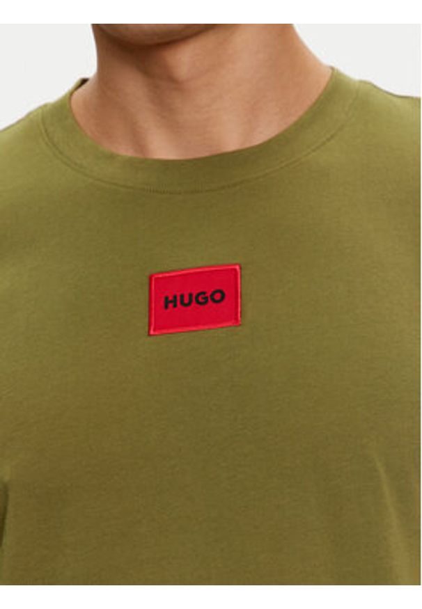 Hugo T-Shirt Diragolino212 50447978 Zielony Regular Fit. Kolor: zielony. Materiał: bawełna