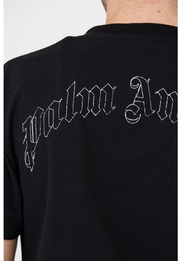PALM ANGELS Czarny t-shirt Broken Shark Classic Tee. Kolor: czarny