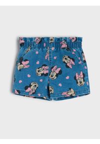Sinsay - Szorty ze wzorkiem Minnie Mouse - niebieski. Kolor: niebieski. Wzór: motyw z bajki #1