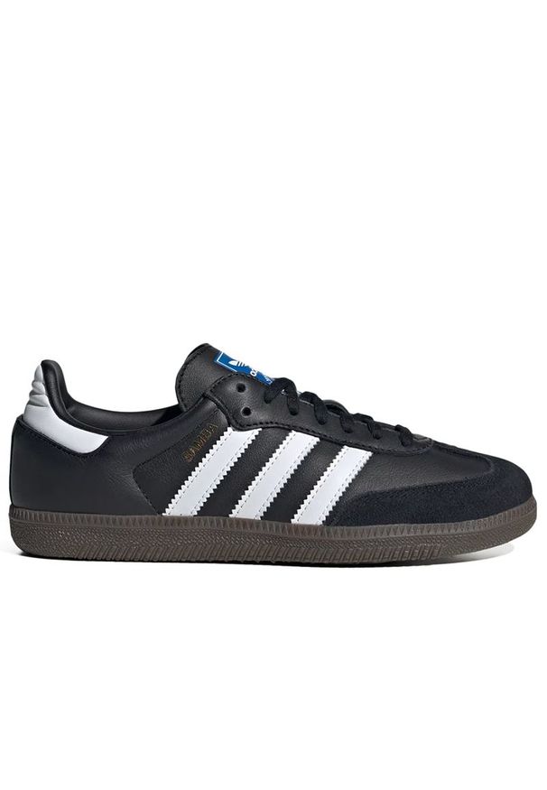 Adidas - Buty młodzieżowe adidas Originals Samba OG IE3676 - czarne. Okazja: na co dzień. Zapięcie: sznurówki. Kolor: czarny. Materiał: guma, syntetyk, zamsz, skóra. Szerokość cholewki: normalna
