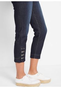 bonprix - Dżinsy Slim Fit Mid Waist, cropped. Kolor: niebieski #3