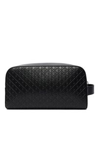 Calvin Klein Kosmetyczka Embossed Emblem Washbag LV04D1146G Czarny. Kolor: czarny. Materiał: skóra #4