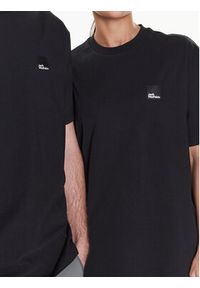 Jack Wolfskin Koszulka techniczna Unisex Eschenheimer 1809091 Czarny Regular Fit. Kolor: czarny. Materiał: bawełna