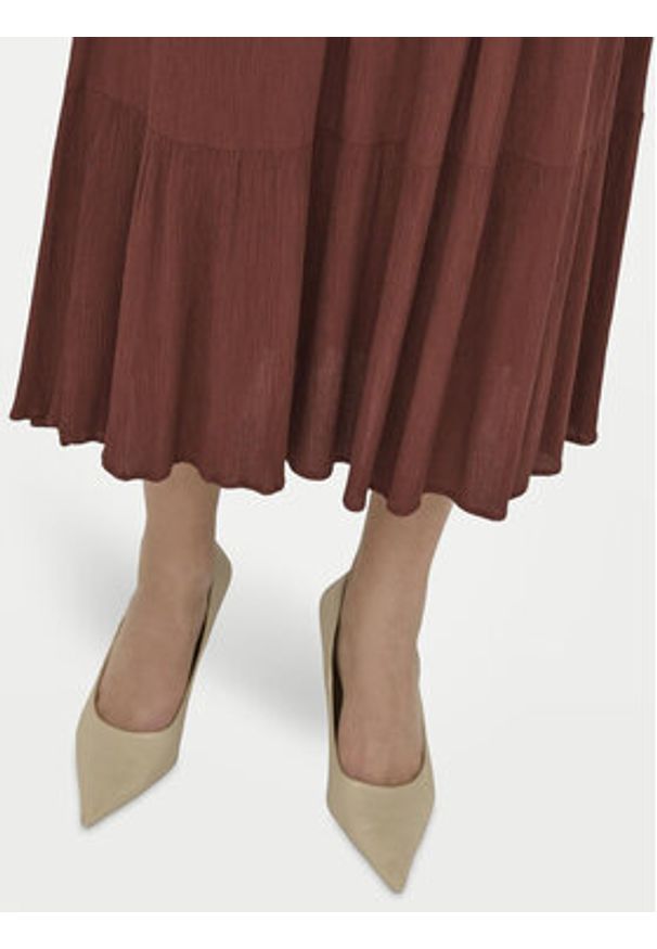 only - ONLY Spódnica maxi Mikka 15324808 Brązowy Regular Fit. Kolor: brązowy. Materiał: wiskoza