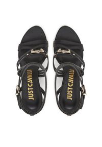 Just Cavalli Sandały 78RA3S34 ZS984 Czarny. Kolor: czarny. Materiał: skóra