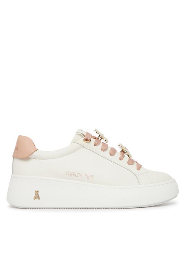 Patrizia Pepe Sneakersy PPJ353.09 Biały. Kolor: biały. Materiał: skóra