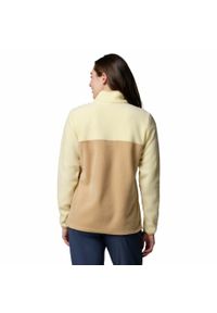 columbia - Bluza polarowa damska Columbia Benton Springs 1/2 Snap Pullover Fleece II. Kolor: żółty. Materiał: polar