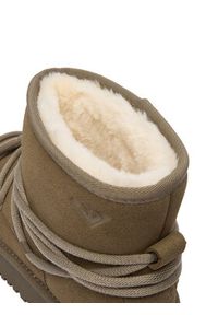 Roxy Śniegowce CEO-HDR2503-3 Khaki. Kolor: brązowy. Materiał: materiał