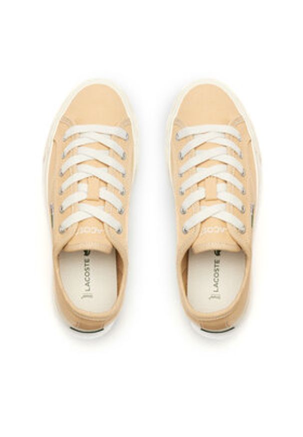 Lacoste Tenisówki Backourt 747CFA0006 Brązowy. Kolor: brązowy. Materiał: materiał