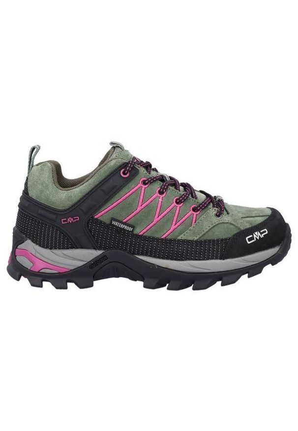 Buty trekkingowe damskie CMP Rigel Low. Kolor: zielony. Materiał: zamsz, materiał. Szerokość cholewki: normalna. Styl: sportowy