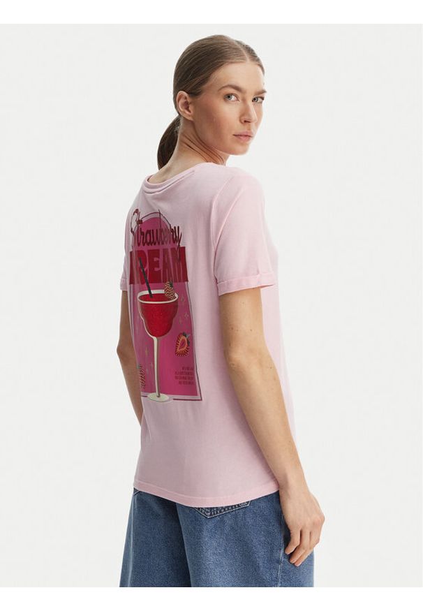 only - ONLY T-Shirt Kita 15291465 Różowy Regular Fit. Kolor: różowy. Materiał: bawełna