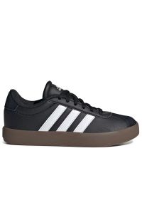 Adidas - Buty młodzieżowe adidas Sportswear VL Court 3.0 IE3630 - czarne. Zapięcie: pasek. Kolor: czarny. Materiał: guma, skóra, zamsz. Szerokość cholewki: normalna #1