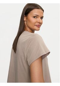 DKNY Sport T-Shirt DP4T9991 Beżowy Relaxed Fit. Kolor: beżowy. Materiał: bawełna. Styl: sportowy