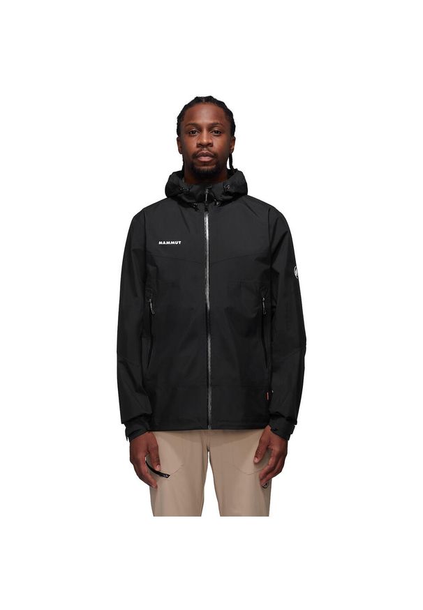 Kurtka przeciwdeszczowa męska Mammut Convey Tour HS Hooded Jacket. Kolor: wielokolorowy, czarny, szary