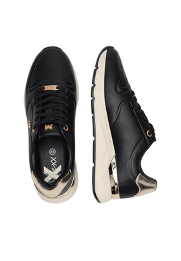 MEXX Sneakersy MI001008143W Czarny. Kolor: czarny. Materiał: skóra