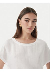 Marella T-Shirt Geyser 2615111132 Biały Regular Fit. Kolor: biały. Materiał: len #4