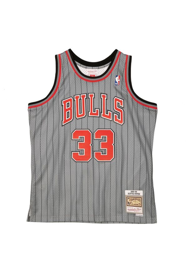 Mitchell & Ness - Koszulka Chicago Bulls NBA Reload Swingman Scottie Pippen 1995/96. Kolor: szary. Sport: koszykówka