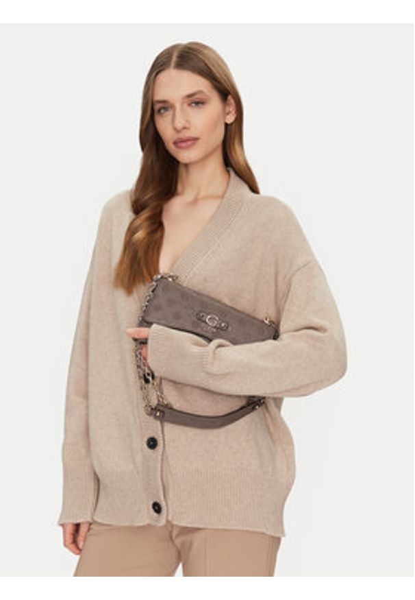 Guess Torebka HWPD95 29210 Brązowy. Kolor: brązowy. Materiał: skórzane