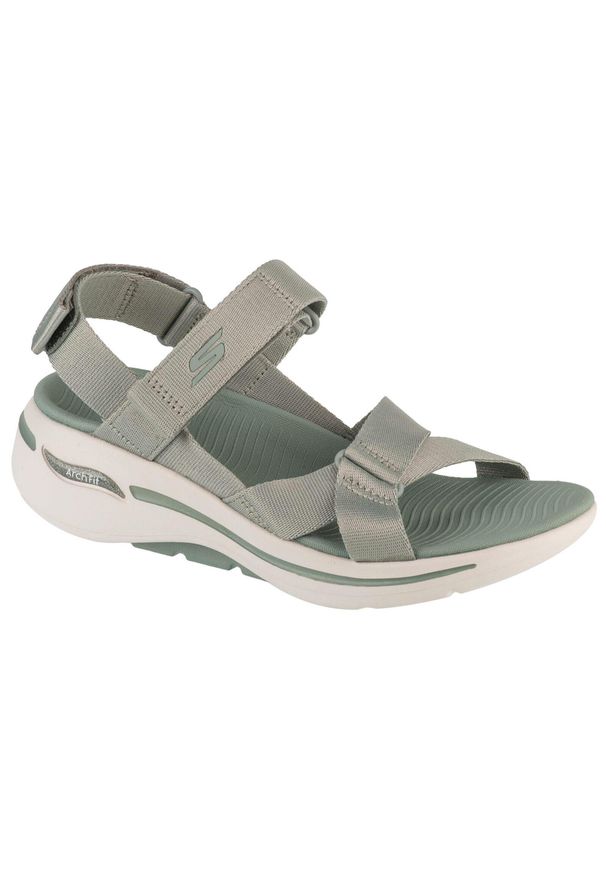 skechers - Sandały damskie, Go Walk Arch Fit Sandal - Attract. Kolor: szary
