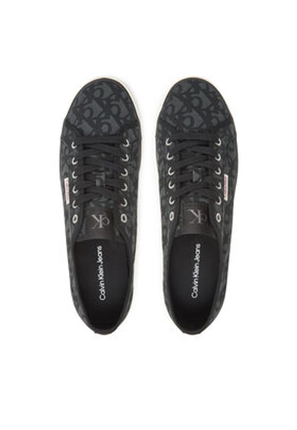 Calvin Klein Jeans Tenisówki Ess Vulc Low Mg Cv Mono YM0YM01368 Czarny. Kolor: czarny. Materiał: materiał