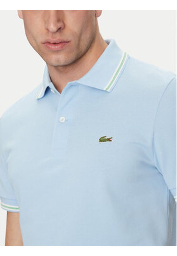 Lacoste Polo PH9875 Błękitny Regular Fit. Typ kołnierza: polo. Kolor: niebieski. Materiał: bawełna