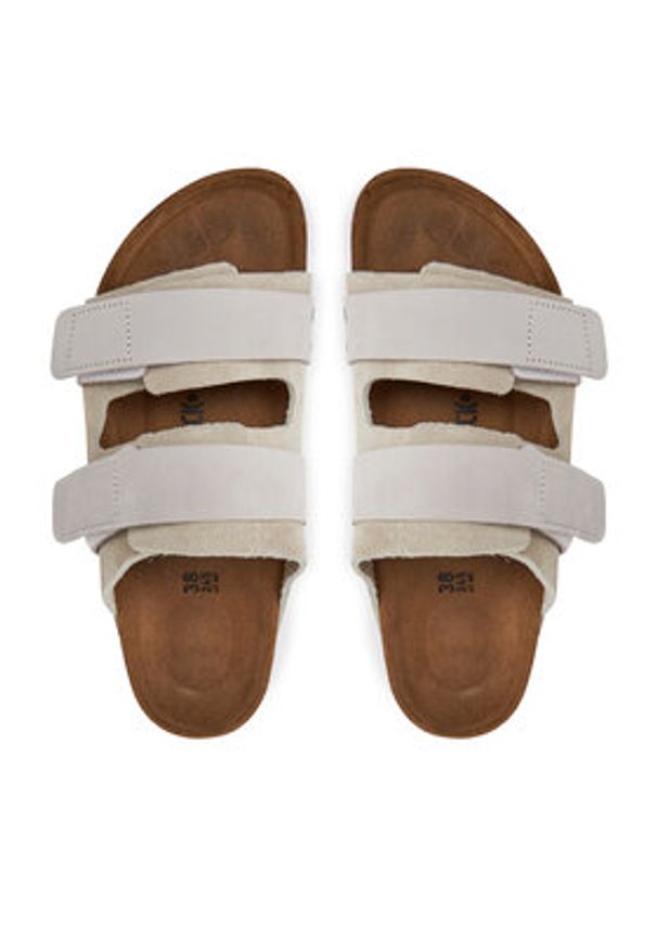 Birkenstock Klapki Uji 1024822 Beżowy. Kolor: beżowy. Materiał: skóra, zamsz