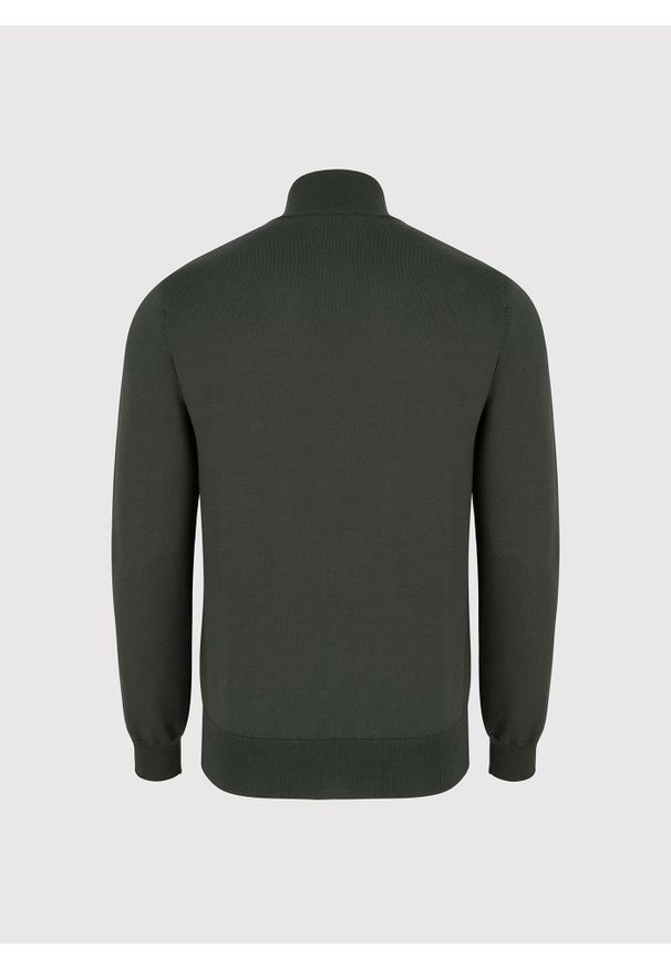 Pako Lorente - PAKO LORENTE - Zielony rozpinany sweter męski. Okazja: na co dzień. Kolor: zielony, szary, beżowy. Materiał: wiskoza, poliamid. Wzór: gładki. Sezon: jesień. Styl: casual