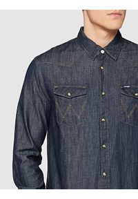 Wrangler - WRANGLER DENIM WESTERN SHIRT MĘSKA KOSZULA JEANSOWA DARK INDIGO W5M12AX1E 112130200. Materiał: denim, jeans #4