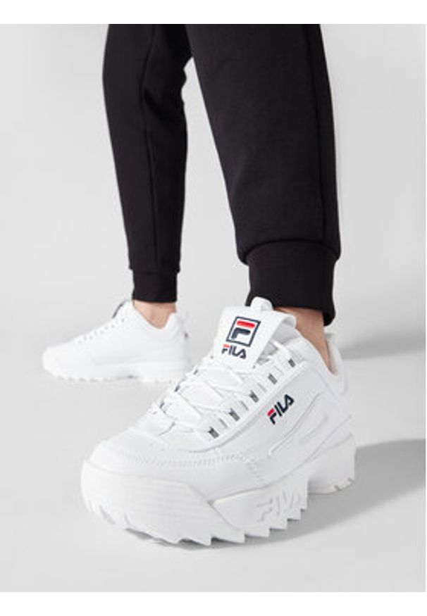 Fila Sneakersy Disruptor Low 1010262.1FG Biały. Kolor: biały. Materiał: skóra