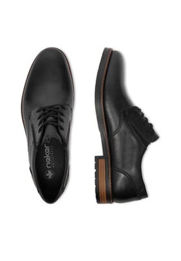 Rieker Półbuty 14621-00 Czarny. Kolor: czarny. Materiał: skóra