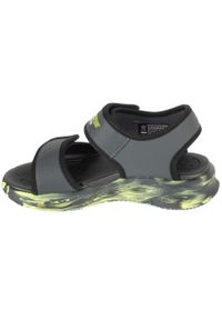 skechers - Sandały chłopięce, S-Lights: Sola Glow Sandal - Fusion Brights. Kolor: szary