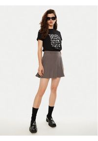 Karl Lagerfeld - KARL LAGERFELD T-Shirt A1W17124 Czarny Regular Fit. Typ kołnierza: dekolt w karo. Kolor: czarny. Materiał: bawełna #4