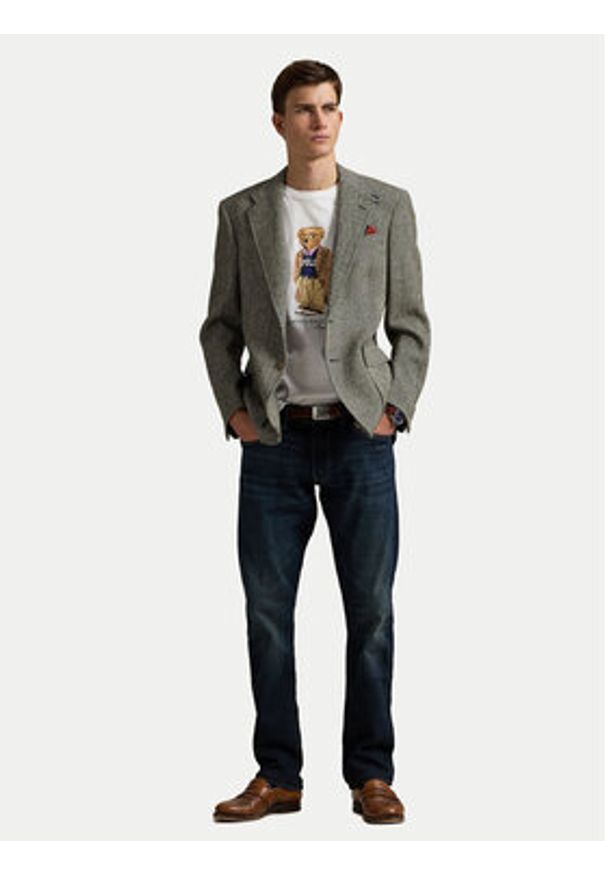 Polo Ralph Lauren T-Shirt 710974584001 Biały Custom Slim Fit. Typ kołnierza: polo. Kolor: biały. Materiał: bawełna