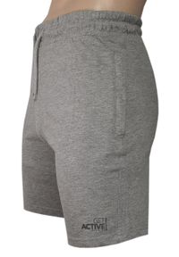 Pako Jeans - Szare Krótkie Męskie Spodenki, Szorty, Casual, Dresowe -PAKO JEANS- Bawełniane, Kieszonki z Zamkami. Okazja: na co dzień. Kolor: szary. Materiał: bawełna. Długość: krótkie. Sezon: lato. Styl: casual #4
