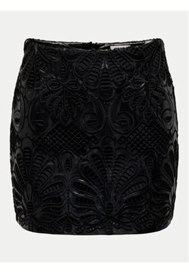 only - ONLY Spódnica z imitacji skóry Sima 15332330 Czarny Slim Fit. Kolor: czarny. Materiał: skóra