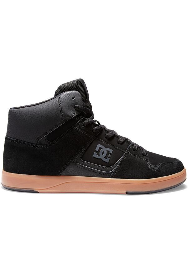 Buty męskie DC Shoes Cure Hi Top. Kolor: czarny. Materiał: skóra. Szerokość cholewki: normalna