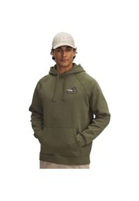 Bluza Under Armour Rival Fleece HBR Logo Hoodie. Kolor: zielony. Sport: fitness #1