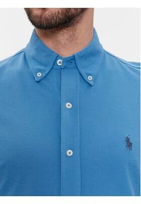 Polo Ralph Lauren Koszula 710798291016 Niebieski Slim Fit. Typ kołnierza: polo. Kolor: niebieski. Materiał: bawełna #5