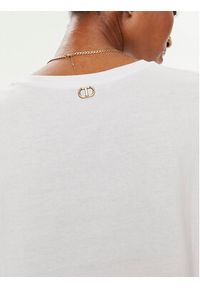 TwinSet - TWINSET T-Shirt 241TT2142 Biały Loose Fit. Kolor: biały. Materiał: bawełna
