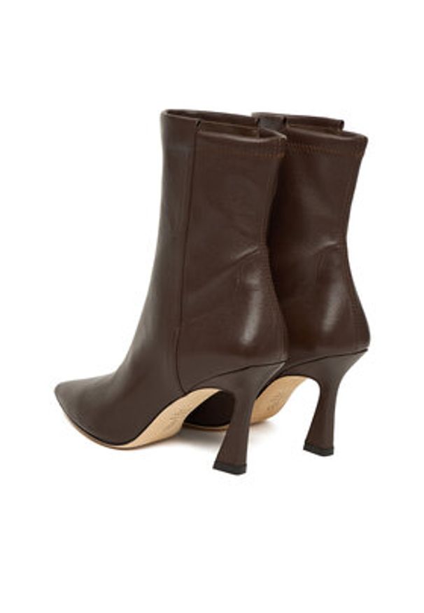 Stuart Weitzman Botki Vinnie SM440 Brązowy. Kolor: brązowy. Materiał: skóra