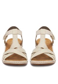 Rieker Sandały 65919-60 Beżowy. Kolor: beżowy. Materiał: skóra #3