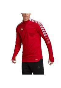 Adidas - Bluza męska adidas Tiro 21 Training Top czerwona. Kolor: czerwony