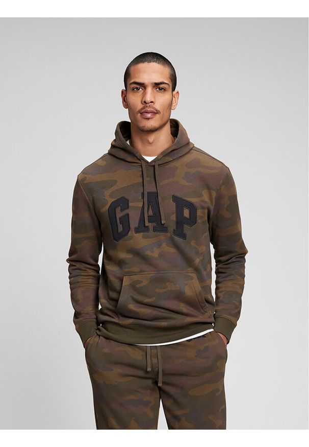 GAP - Gap Bluza 804039-00 Brązowy Regular Fit. Kolor: brązowy. Materiał: bawełna
