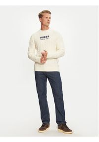 Guess Sweter M4BR11 Z3HA2 Beżowy Regular Fit. Kolor: beżowy. Materiał: syntetyk #3